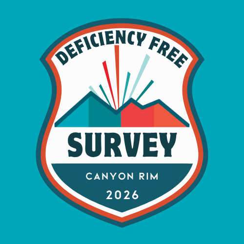 Deficiency-Free Survey 2026 badge — Canyon Rim Assisted Living